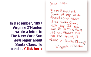 Virginia's letter to Santa Claus